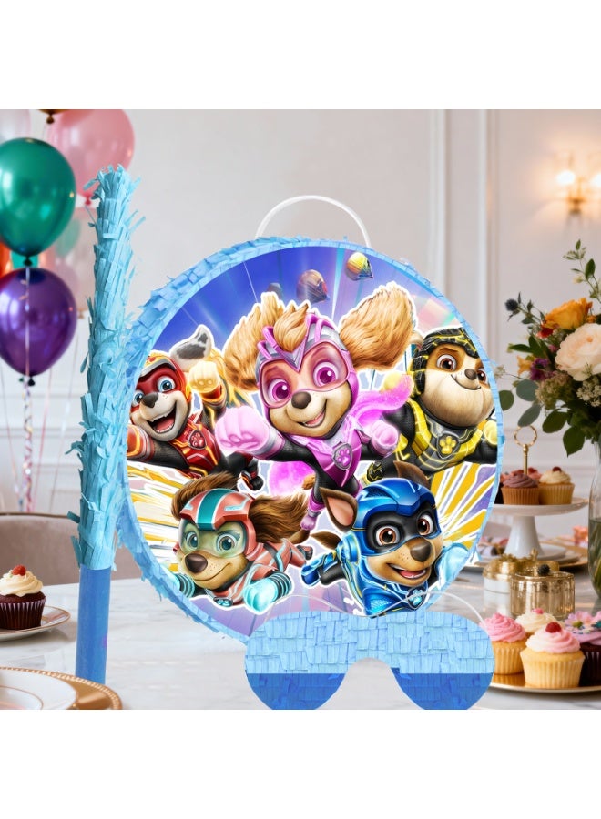 ILovhaprty PAW Patrol Round Pinata, PAW Patrol Party Pinata Bundle - Large Rescue Pup Pinata, Adventure Bay Party Game Decorations Party Stick etc PAW Patrol Pinata Birthday Party Decoration Supplies - Image 5